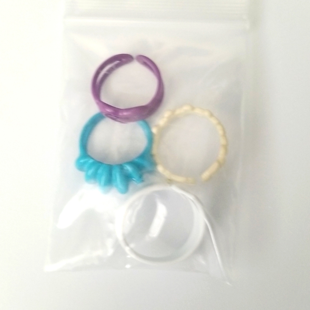 4 pc Geometric Open Rings - Picture 3 of 3